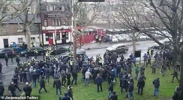 More fights broke out between Everton and Millwall supporters in the build up to kick off