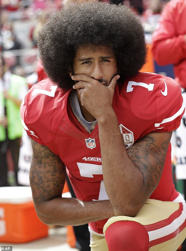 Kaepernick was the man who introduced kneeling for the anthem in protest back in 2016