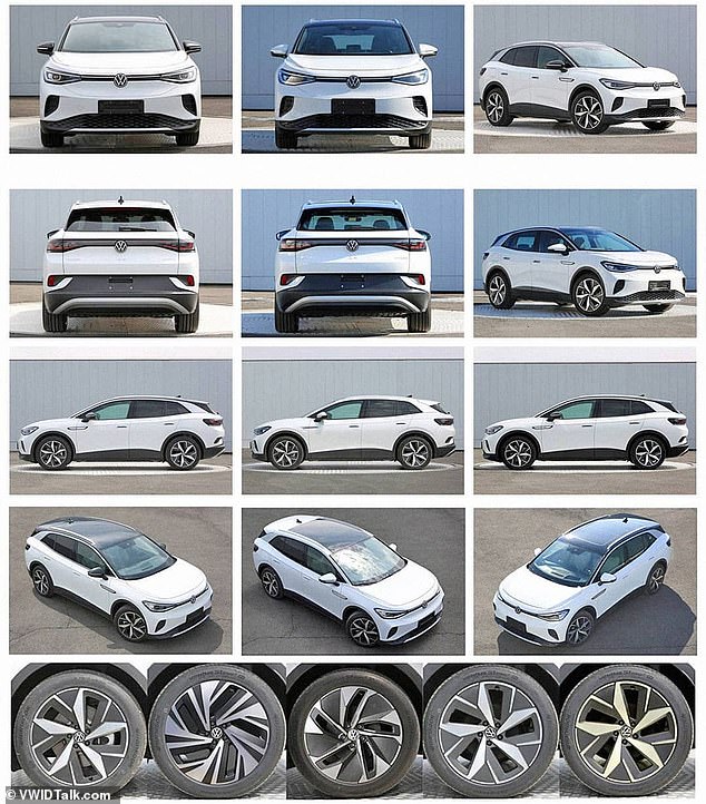 Images show the car from all angles and the different wheel options that will be available when it goes on sale next year