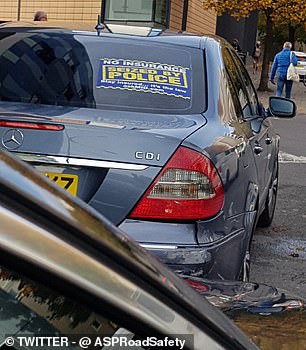Avon and Somerset Police said this driver had no insurance, an expired provisional licence and was not being supervised. The Mercedes-Benz was seized and driver reported to court