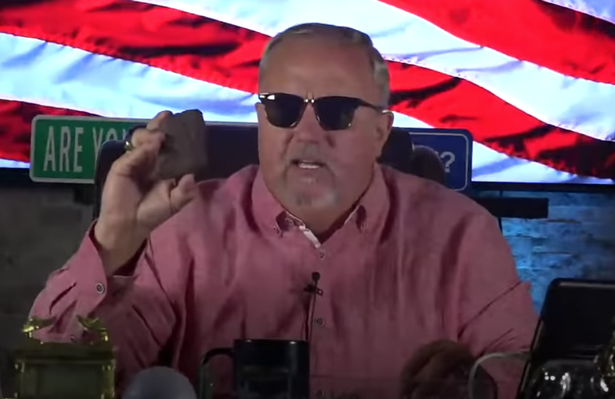 Pastor Begley claims this piece of iron rock came from a meteor