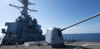 File photo - The Arleigh Burke-class guided-missile destroyer USS Arleigh Burke (DDG 51) transits the Mediterranean Sea Sept. 22, 2018.
