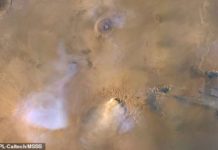 New research shows that giant dust towers that form during planet-wide storms on Mars might have helped drain the planet
