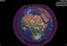 Arianespace CEO, Stéphane Israel, commented on the project during an interview with France Inter saying the California company is trying to ‘colonize’ low-Earth orbit and is monopolizing the sector (pictured is a computer simulation of the project)