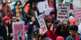 Women protesting against sexual violence at the Women